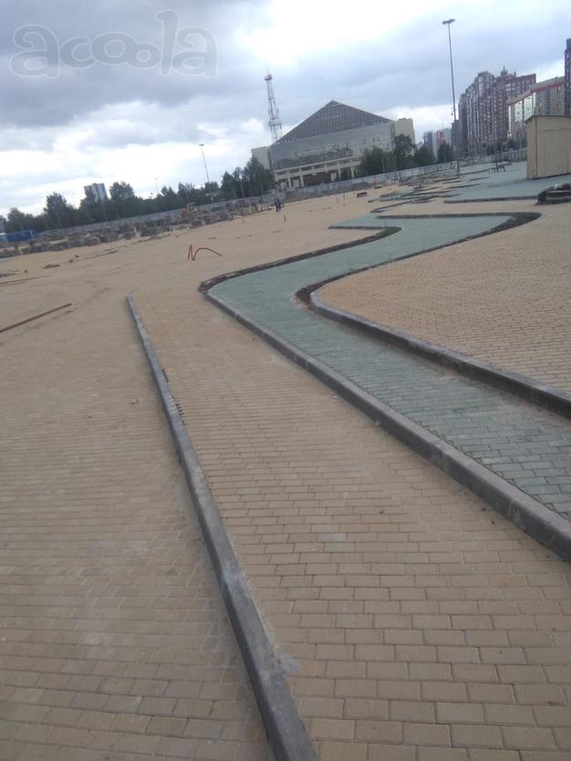 Укладка бордюра